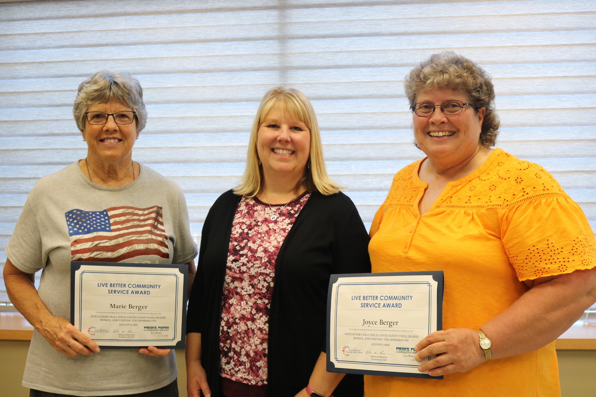 The Berger sisters received the Live Better Award