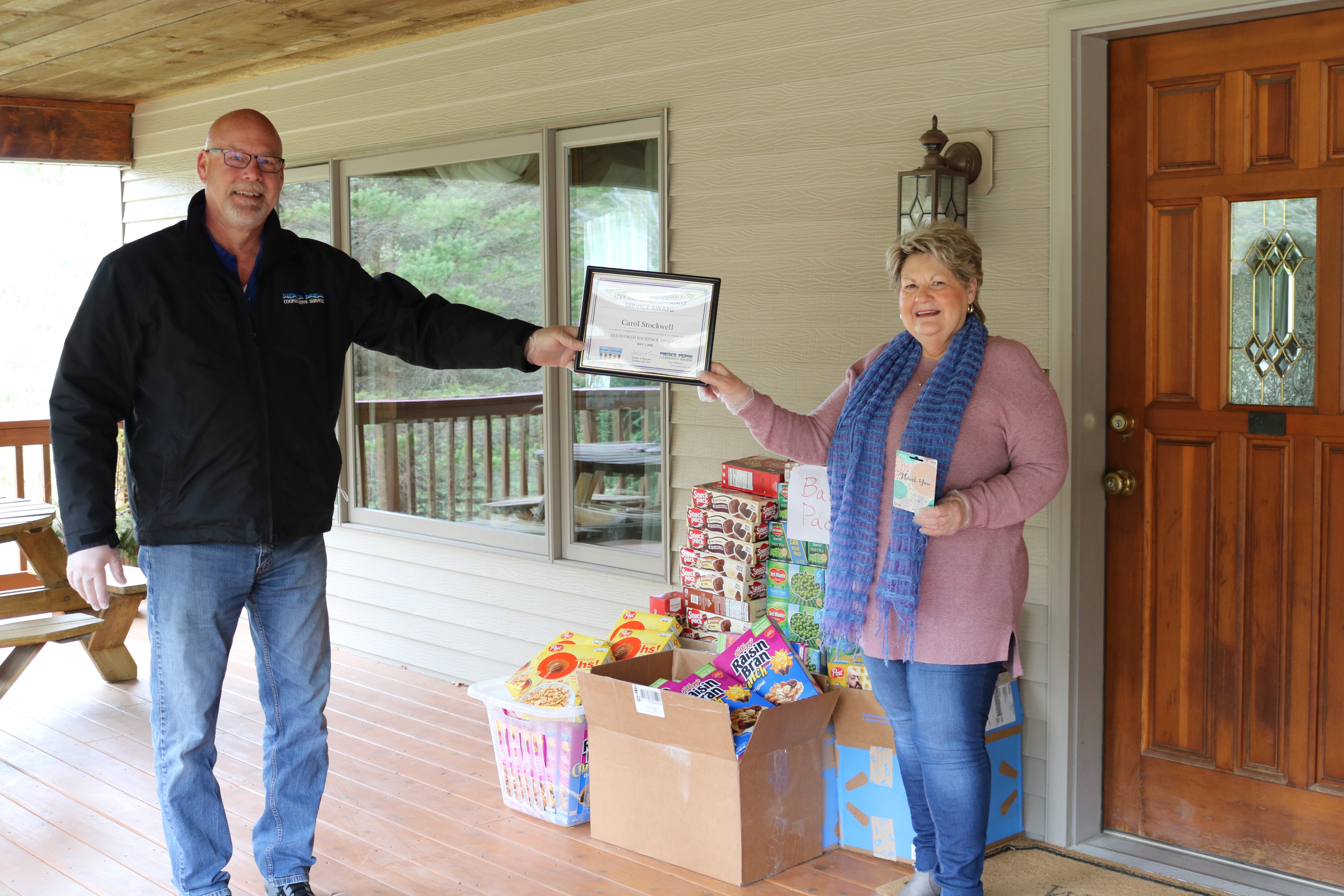Jay Nesseth presented Carol Stockwell with the Live Better Award