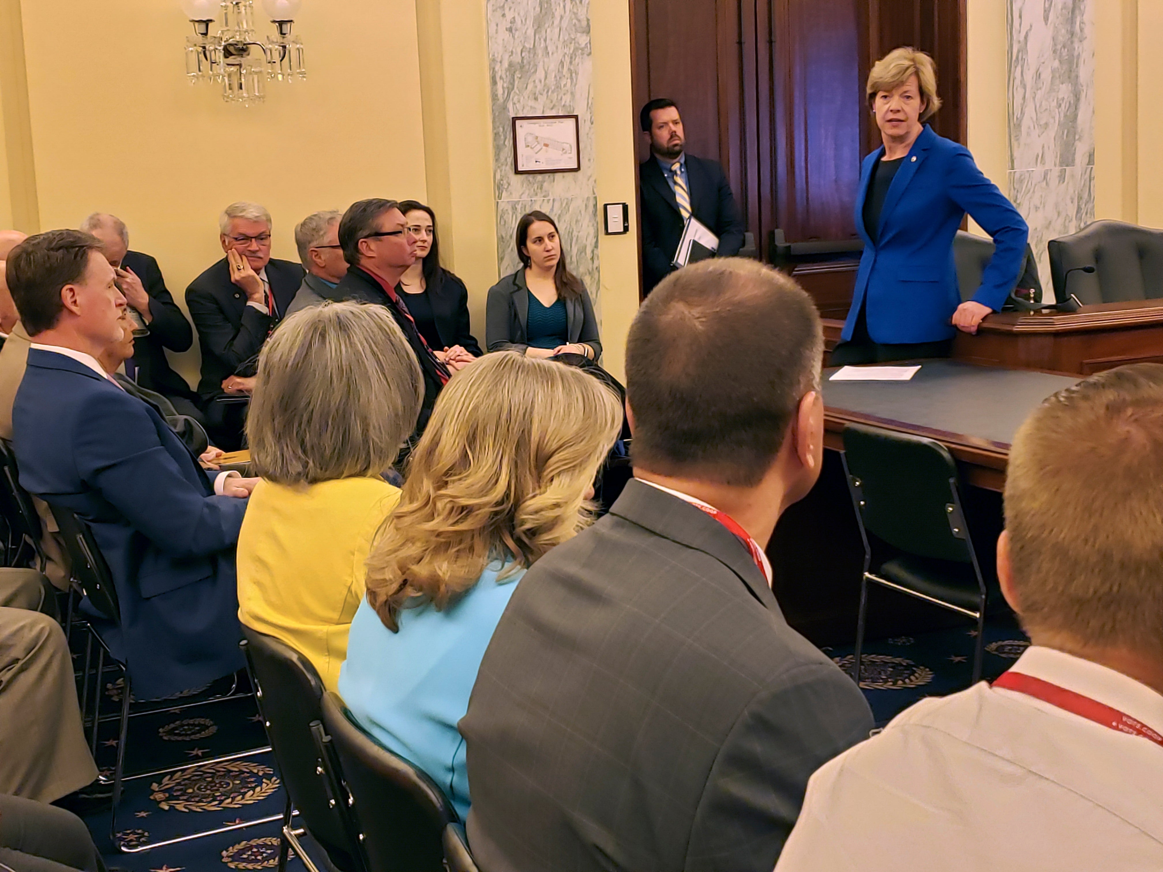 Senator Baldwin met with the Wisconsin delegation.