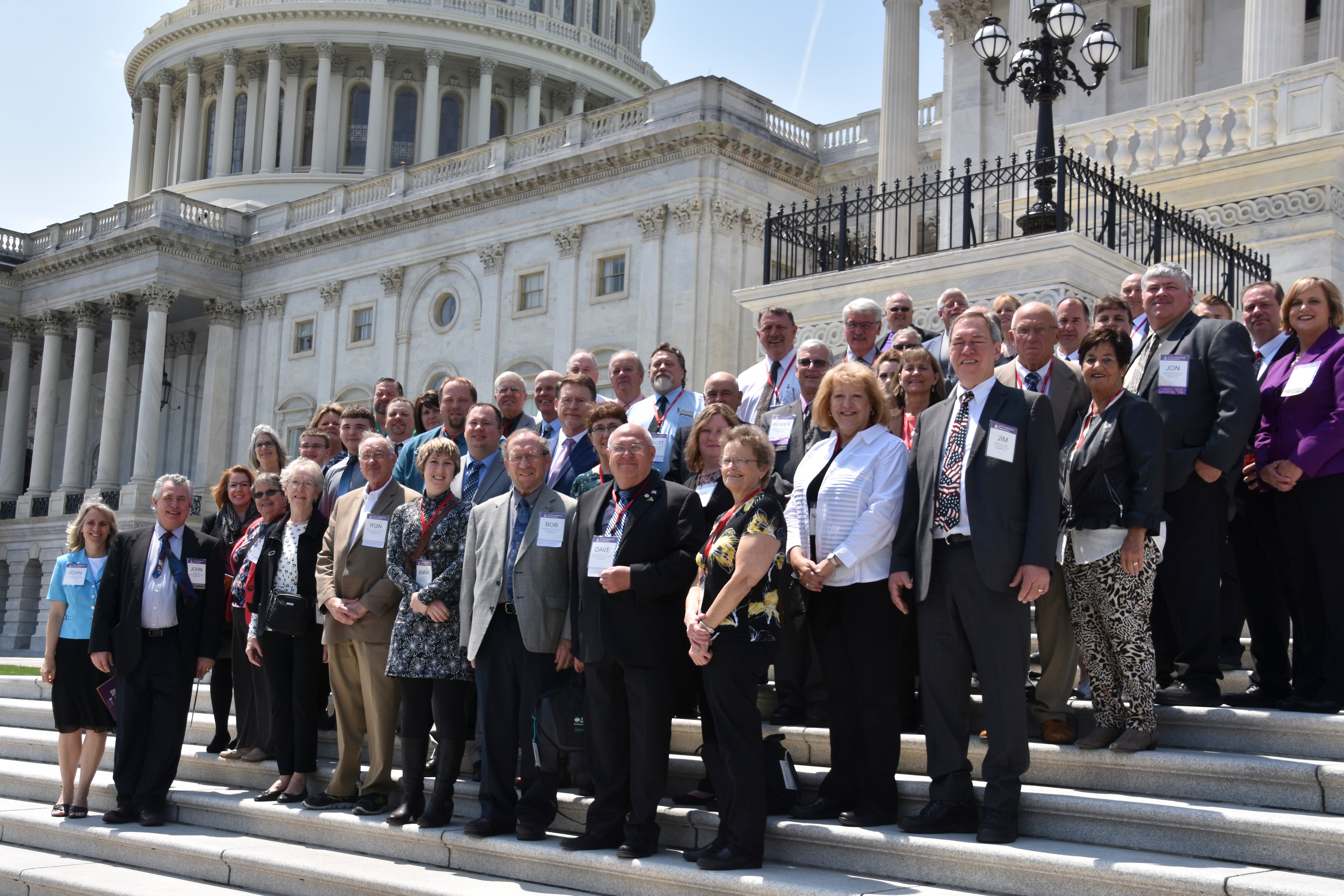 The Wisconsin delegation on the Capitol steps.