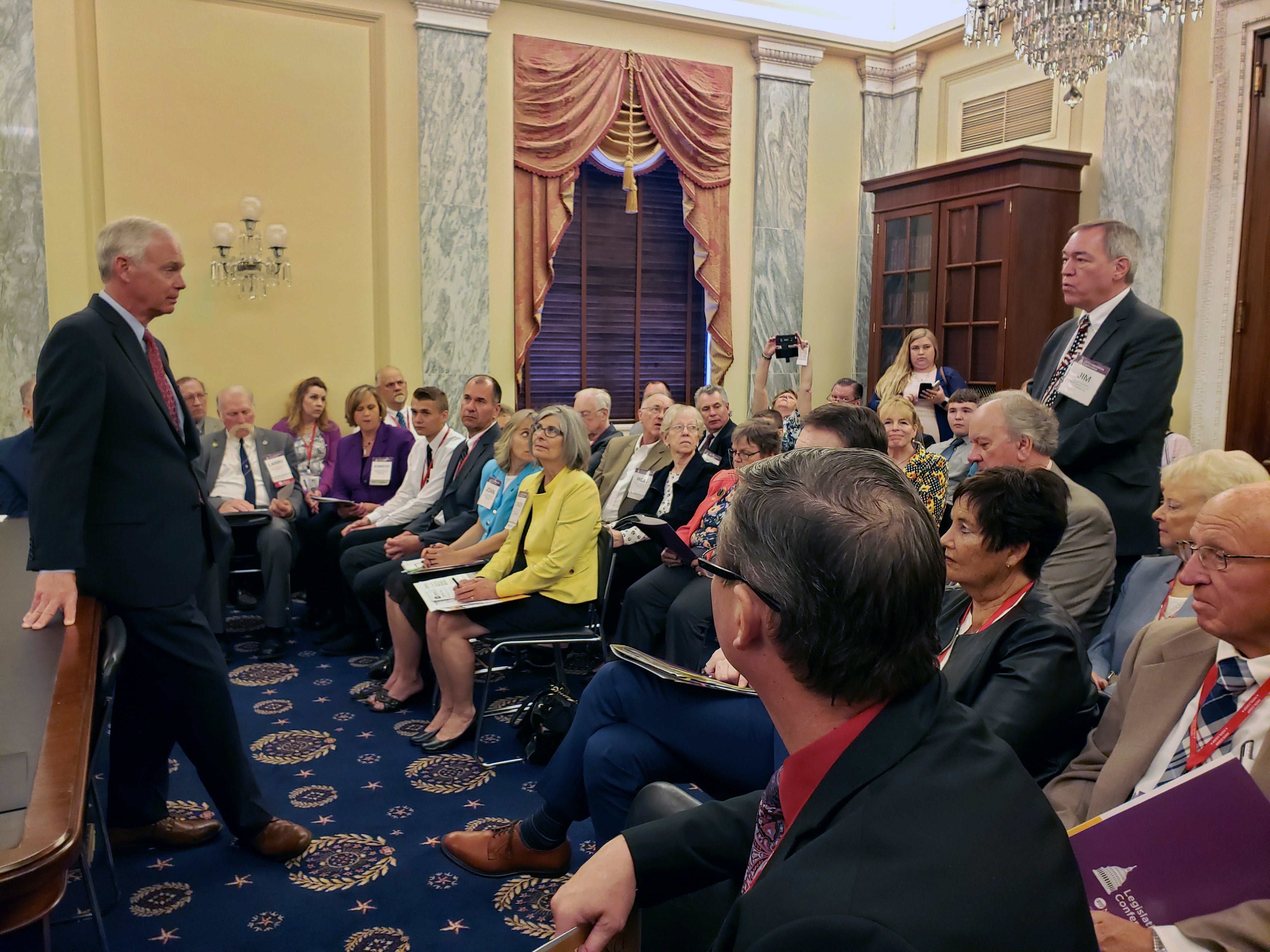 Senator Johnson met with the Wisconsin delegation.